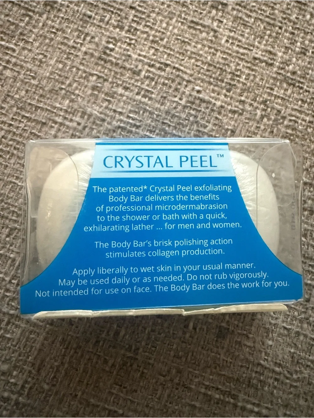 NEW Crystalon Crystal Peel Microdermabrasion Exfoliating Body Soap Bar 2.4 oz